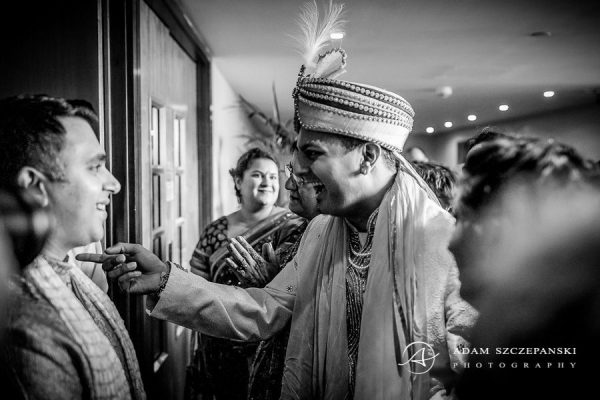 Asian Wedding Photographer groom karan and the guest