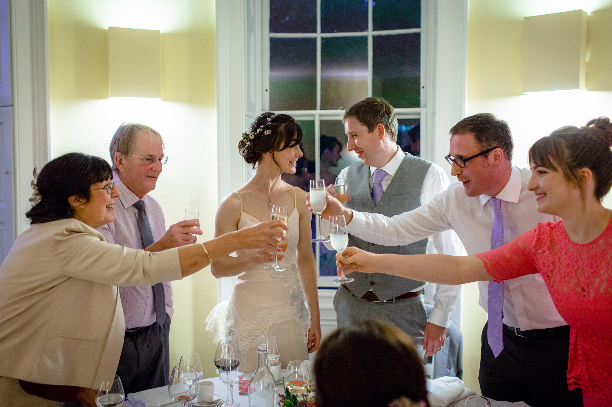 Clissold House wedding toast at the top table