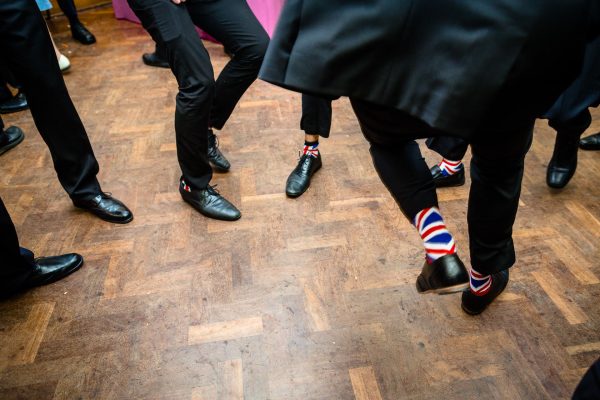 Jewish Wedding Photo black shoes of dancing people