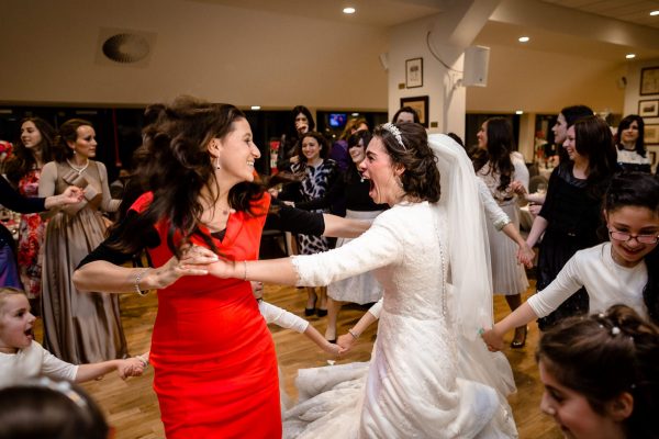 Jewish Wedding Photographer bride dancing with her friends