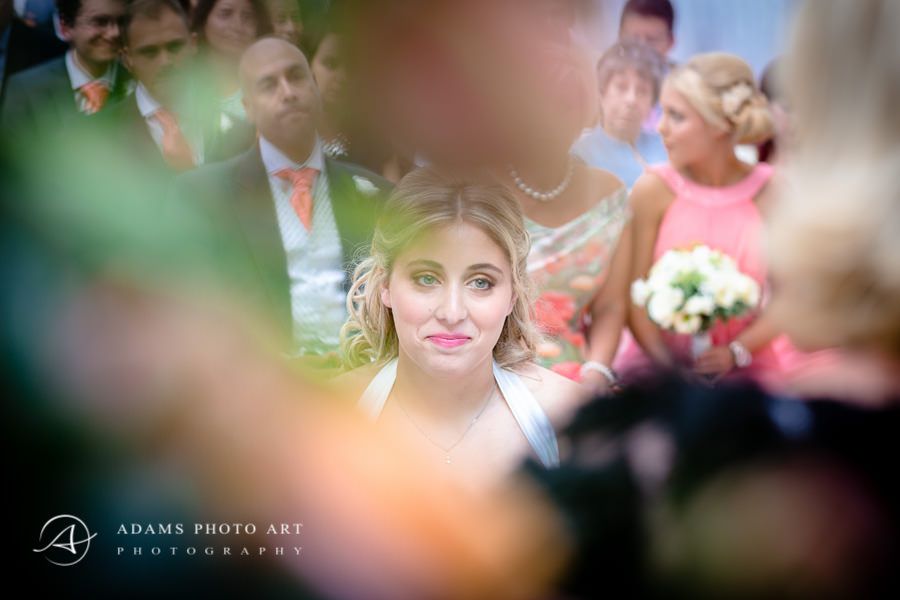 bride lori at the wedding ceremony