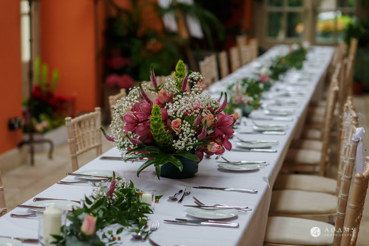 the lost orangery wedding photography dinner table details