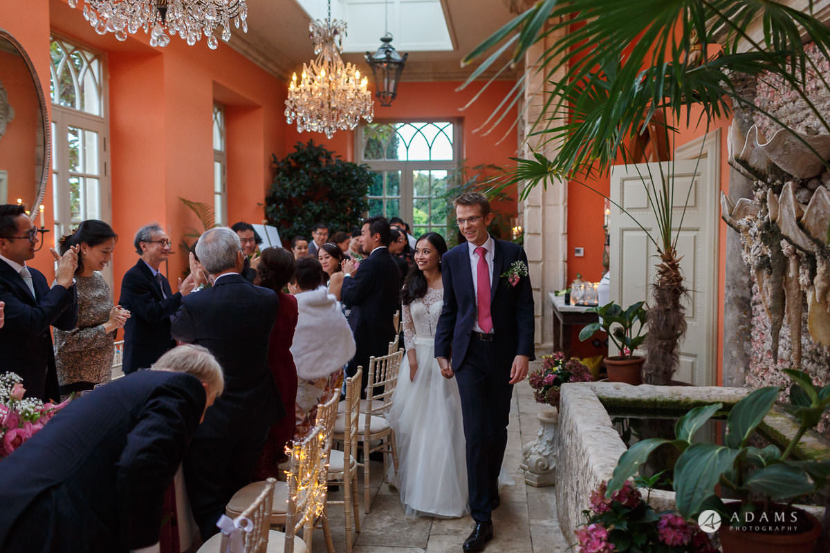 the lost orangery wedding the couple enter the room