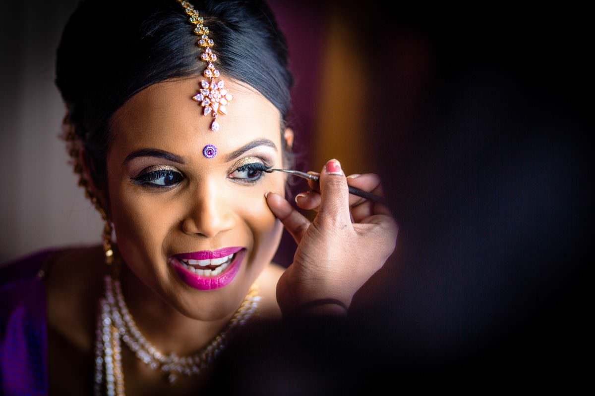 Tamil wedding photographer Bride Getting Ready Fer Wedding London