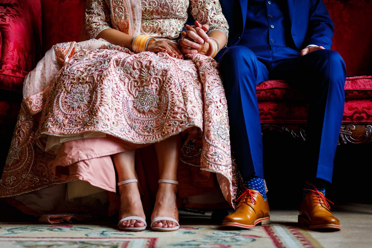 Best wedding photographer UK couple dress and suit