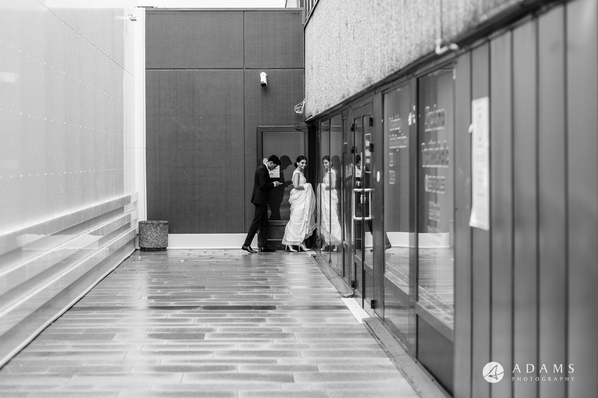Norway Wedding bride and groom enter the reception