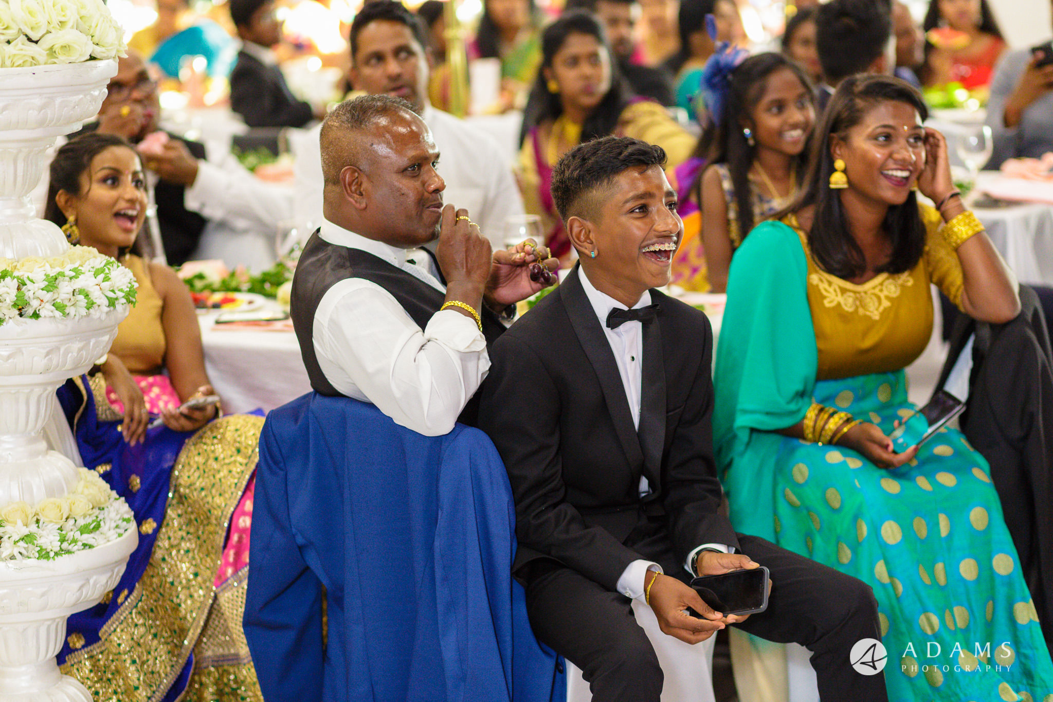 Oslo Tamil Wedding guests smile
