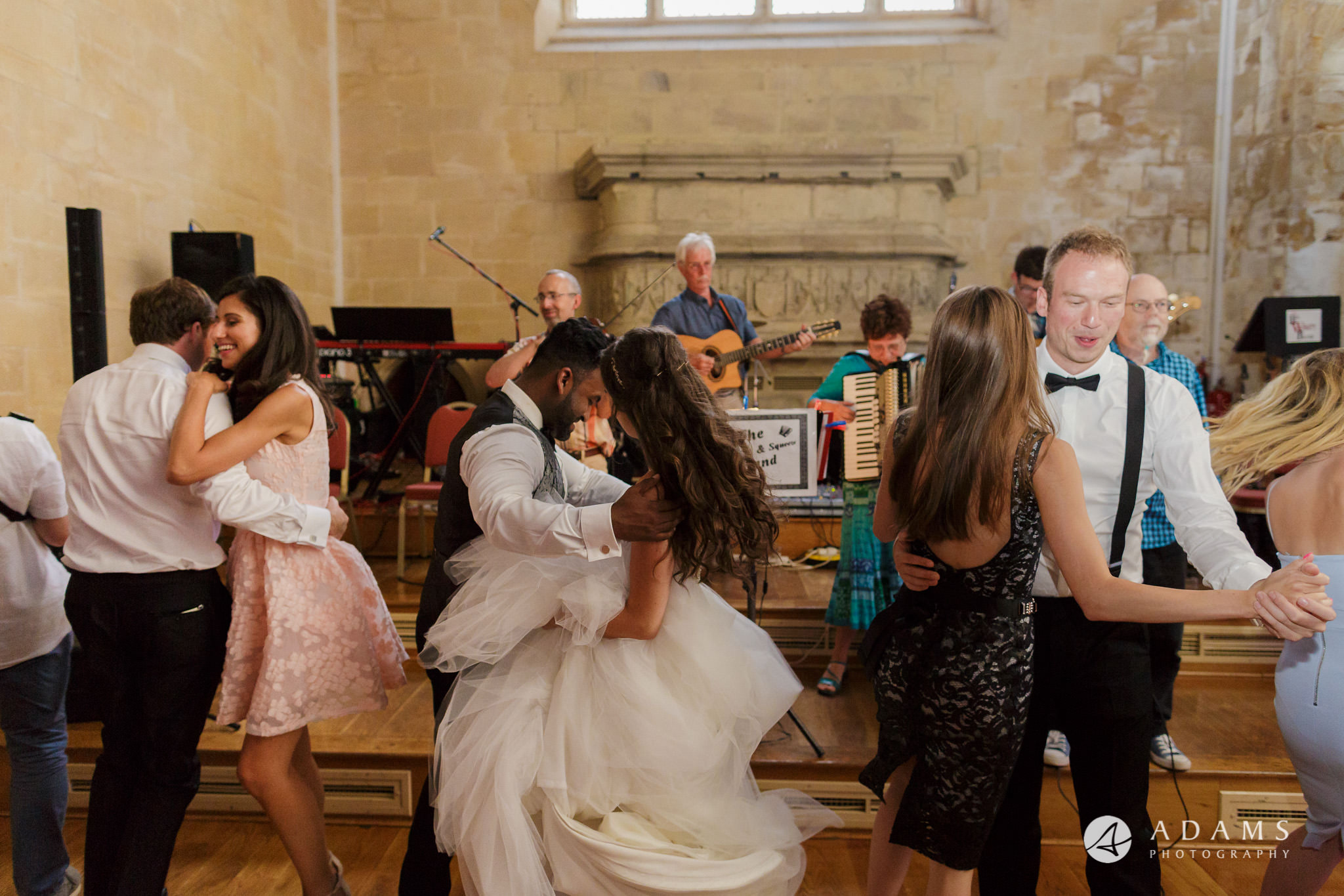 st donats castle wedding couple is dancing