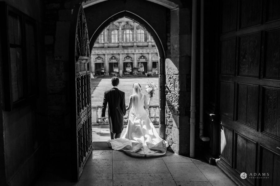 symbolic photos bride and groom walking away