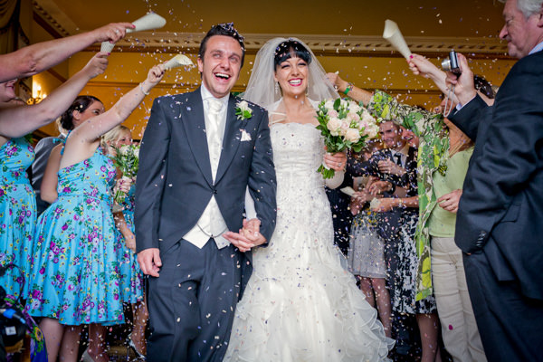 Wedding photographer Essex confetti shot