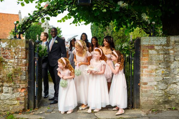 London Wedding Photography Portfolio flower girls waiting for the bride to arrive