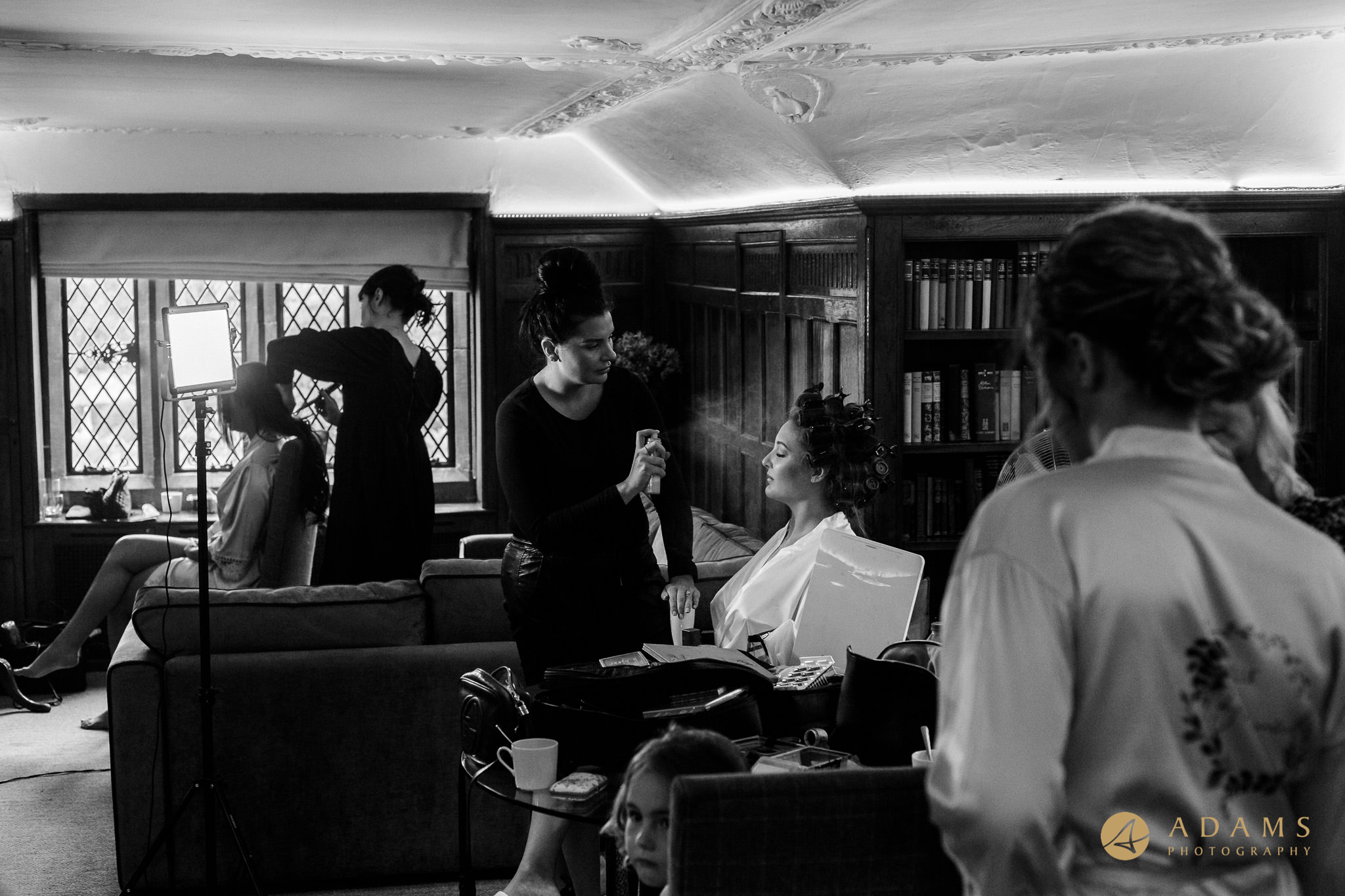 Bridal preparations at the Great Fosters Hotel