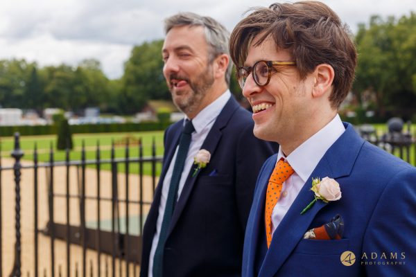 Groom and his best man at Royal Hospital Chelsea wedding