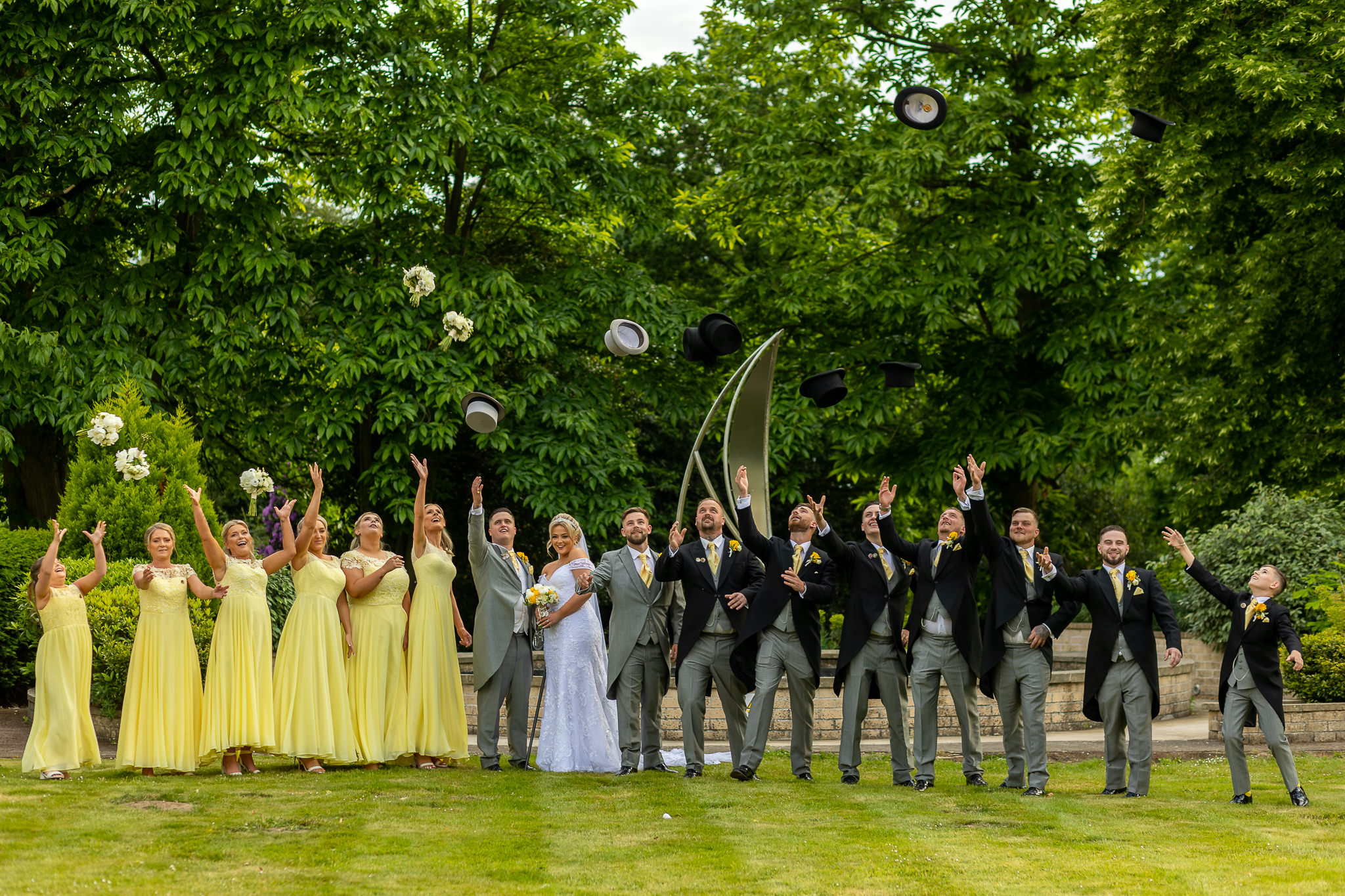 posed photo of the bridal party