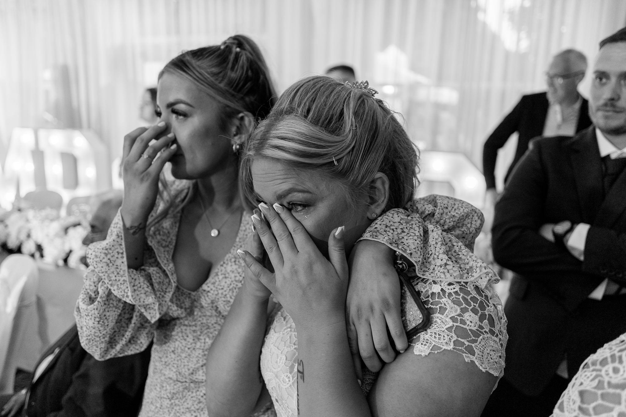 bridemaides crying Pinewood Hotel Wedding