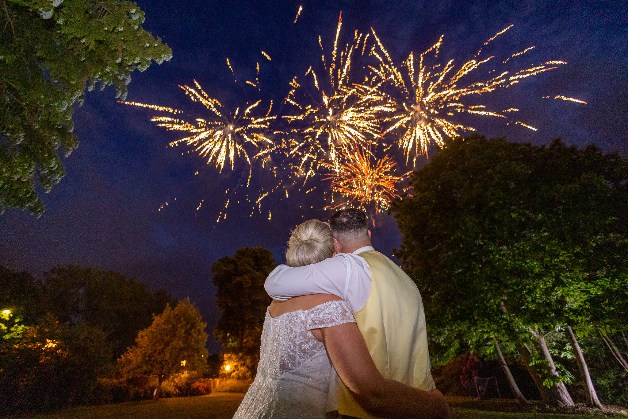 Pinewood Hotel Wedding Photographer Fireworks