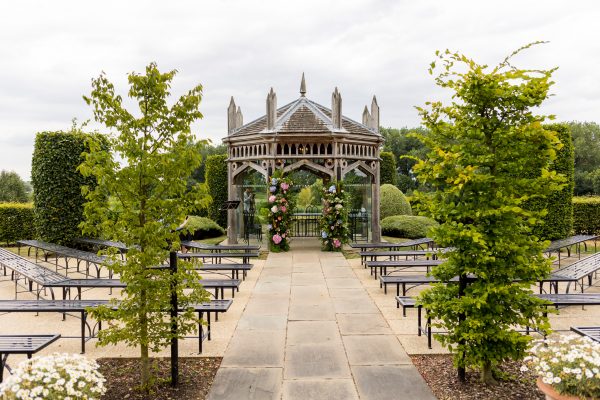View of the pavilion at the Old Hall Ely Wedding