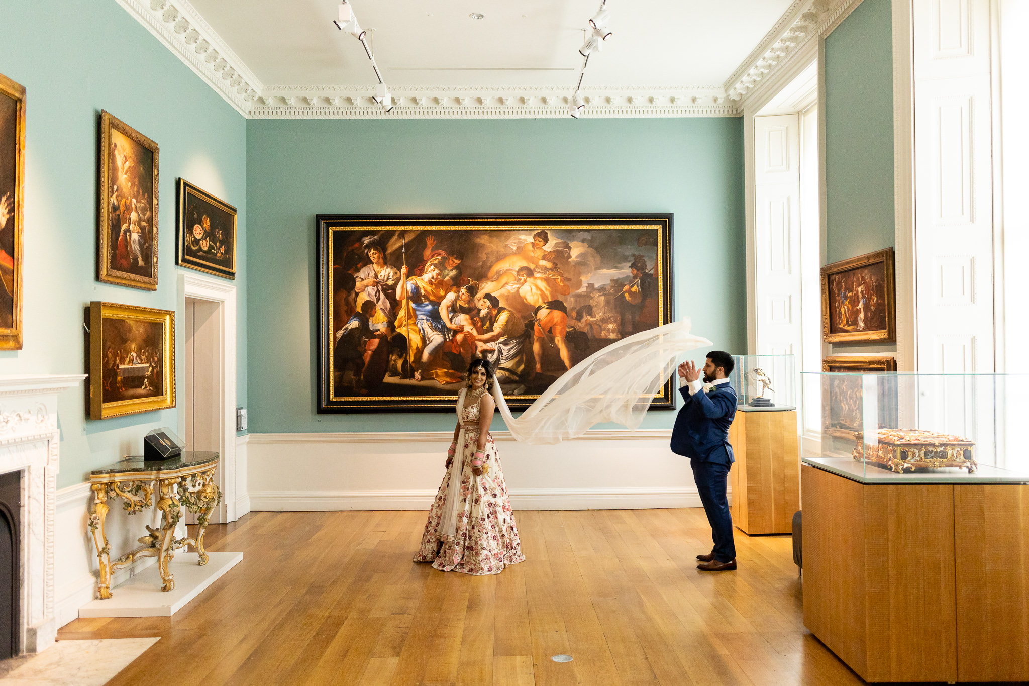 Bride and room in the gallery
